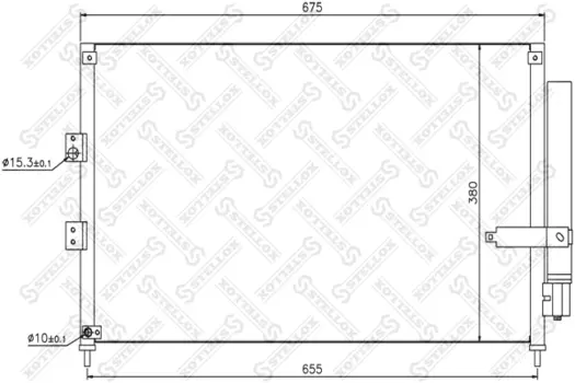 Радиатор кондиционера (конденсатор) STELLOX 10-45172-SX