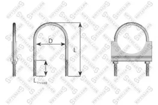Хомут глушителя STELLOX 82-01060-SX
