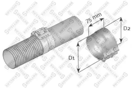 Хомут глушителя STELLOX 82-01075-SX