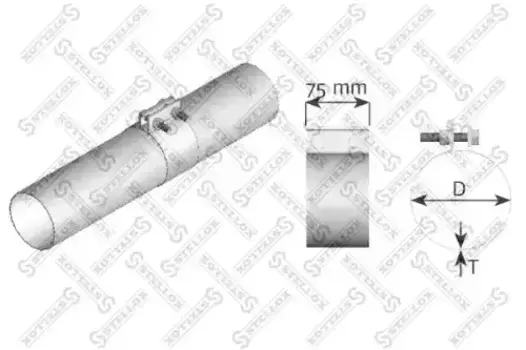 Хомут глушителя STELLOX 82-01089-SX