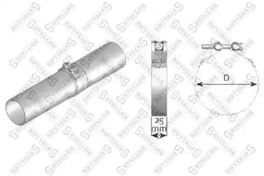 Хомут глушителя STELLOX 82-01094-SX