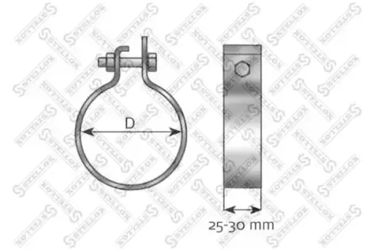 Хомут глушителя STELLOX 82-01067-SX