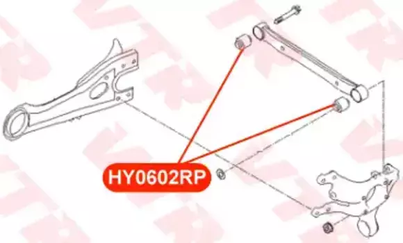 HY0602RP Полиуретановый сайлентблок поперечной тяги задней подвески VTR