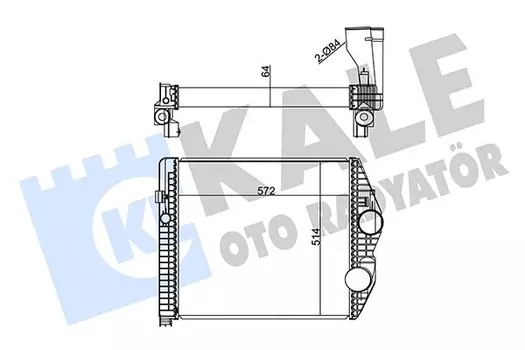 интеркулер! 572x512x64\ MB ATEGO/ATEGO II