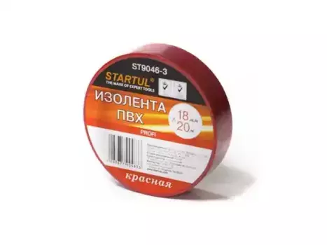 изолента ПВХ!\ 18ммx20м красная PROFI ST9046-3 STARTUL