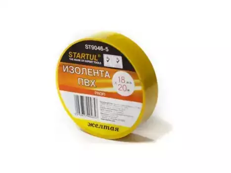 изолента ПВХ!\ 18ммx20м желтая PROFI ST9046-5 STARTUL
