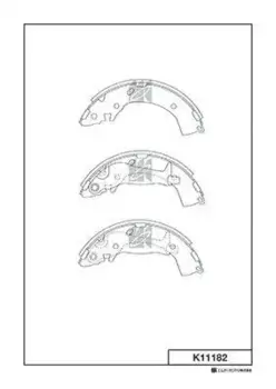 K11182-01 716SBS !колодки барабанные\ Hyundai Getz 1.1/1.3/1.6 02>
