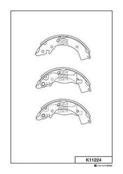 Тормозные колодки барабанные задняя ось MK KASHIYAMA K11224