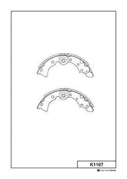 Тормозные колодки барабанные задняя ось MK KASHIYAMA K1167