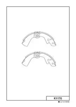 Тормозные колодки барабанные задняя ось MK KASHIYAMA K1170