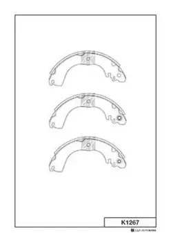 Тормозные колодки барабанные задняя ось MK KASHIYAMA K1267