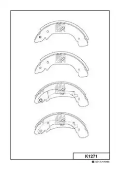 K1271-01 4184.00 [440600X825] !колодки барабанные\ Nissan Terrano II R20 2.4/2.7TD/3.0D 4WD 93>