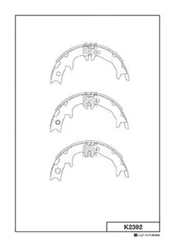 K2392 колодки тормозные барабанные!\ Toyota Avensis/Lexus GS