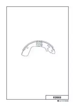 Тормозные колодки барабанные задняя ось MK KASHIYAMA K9969