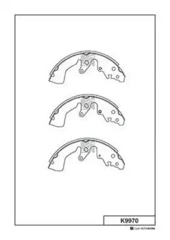 Тормозные колодки барабанные задняя ось MK KASHIYAMA K9970