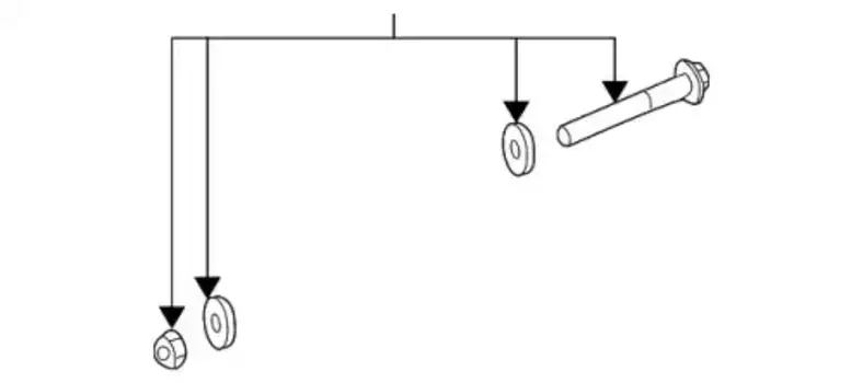 к-кт монтажный! M14x1.5x120 болт+2шайбы+гайка\ МВ C 180 T 07-15 000 333 10 71 MB