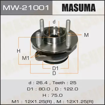 к-кт подшип.ступицы зад.!\ Nissan Tiida/Cube MW-21001 MASUMA