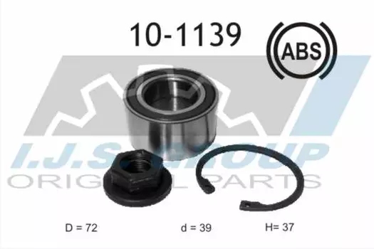 к-кт подшипника ступ. пер!\ Ford Focus 98> ABS 10-1139 IJS