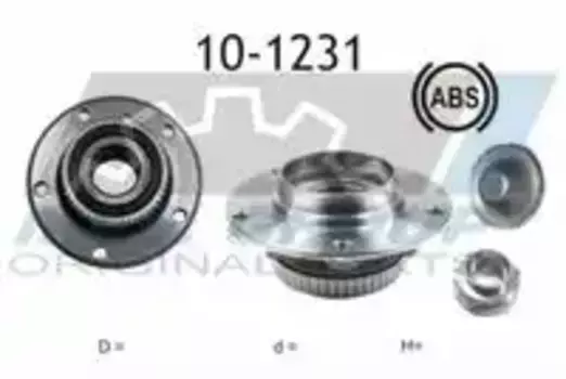 к-кт подшипника ступ. пер.! в сборе со ступицей\ BMW E36/E46/Z3/Z4 1.6i-3.0i/1.8D-3.0D 90> 10-1231 IJS
