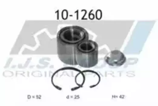 к-кт подшипника ступ. зад.! \ Opel Agila all 00> 101260 IJS