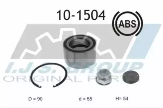 к-кт подшипника ступицы! передней\ Opel Movano, Renault Master 10> 10-1504 IJS