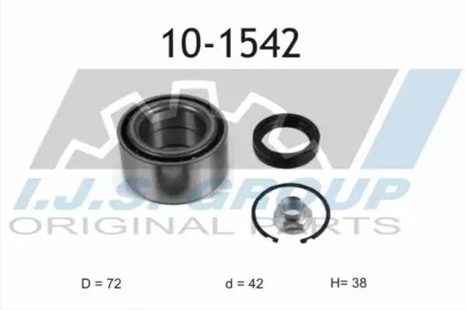 к-кт подшипника ступицы! передней\ Subaru Legacy 90-94 10-1542 IJS