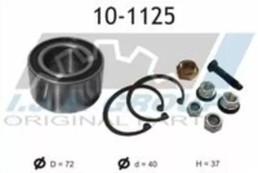 к-кт подшипника ступицы передней!\ VW Passat 1.6-2.8/Golf 87-98 10-1125 IJS