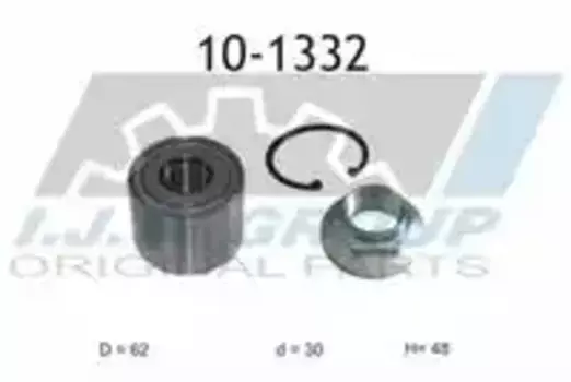 к-кт подшипника ступицы зад.!\ Citroen C4, Peugeot 207/307 1.4-2.0i/HDi 06> 10-1332 IJS