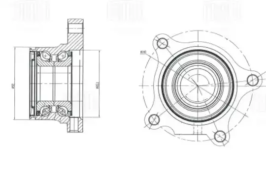 к-кт подшипника ступицы задней правой!\ Toyota Land Cruiser 120/Prado 02> MR 1899 TRIALLI