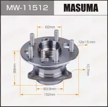 к-кт подшипника ступицы задней! в сборе со ступицей\ Toyota RAV 4 00> MW-11512 MASUMA