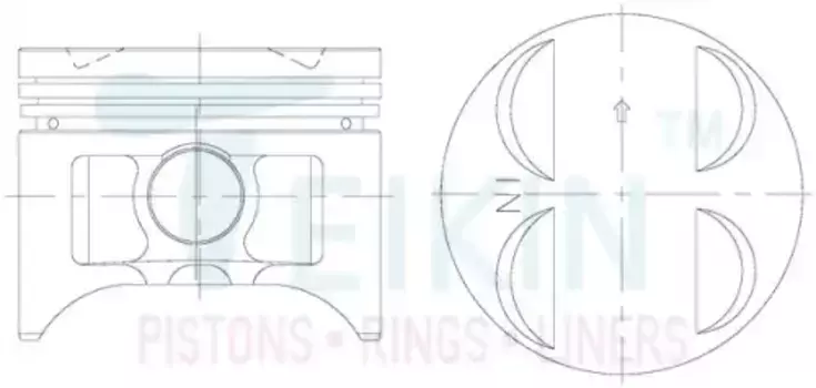 к-кт поршеней! 0.50\ Fiat Siena 1.6 E.torQ 11> 38145 050 TEIKIN