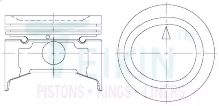 к-кт поршеней! 0.50\ Mitsubishi Mirage/Lancer 1.5 4G15 85-92 43272 050 TEIKIN