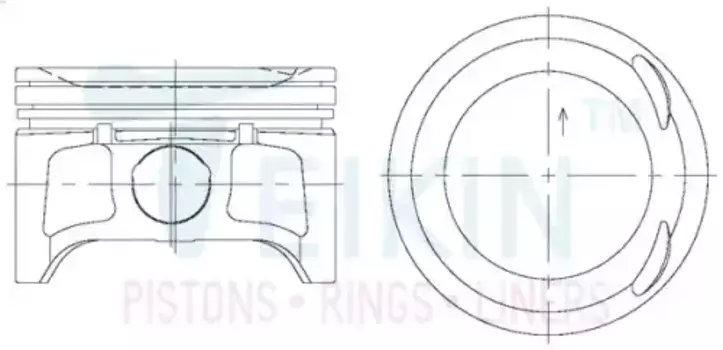 к-кт поршеней! STD\ Nissan Primera/Almera 1.8 16V QG18DE 99> 44333 STD TEIKIN
