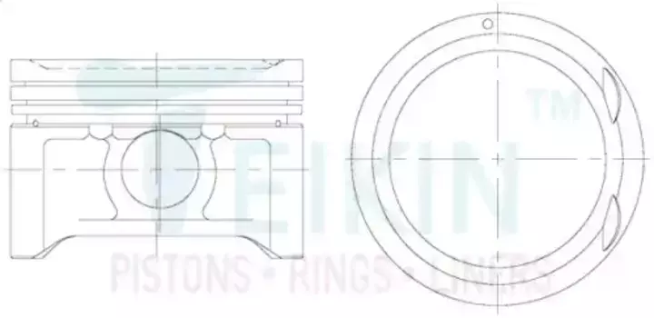 к-кт поршней! 0.50 (4 шт.)\ Kia Rio 1.5 (A5D/S5D) 52102050 TEIKIN