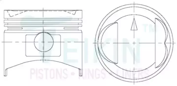 к-кт поршней! 0.50 (4 шт.)\ Mitsubishi Galant 2.4 4G64 89> 43155 050 TEIKIN