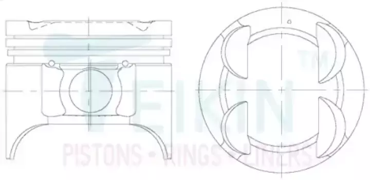 к-кт поршней! 0.50 (4 шт.)\ Kia Sportage 2.0 FE 93-02 52101050 TEIKIN