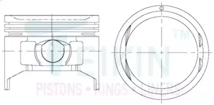 к-кт поршней! 0.50 (4 шт.)\ Nissan Pickup/Terrano/Vanette 2.4 Z24 86> 44232 050 TEIKIN
