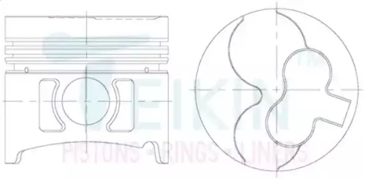 к-кт поршней! STD (6 шт.)\ Nissan Caravan/Homy 2.7 TD27 86-01 44267-6 STD TEIKIN