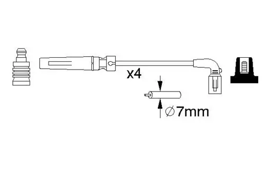 Высоковольтные провода (провода зажигания) BOSCH 0 986 356 987