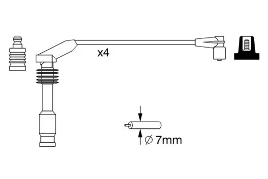 к-кт проводов!\ Opel Astra F/VectraB/Corsa B 1.2-1.6 93-03