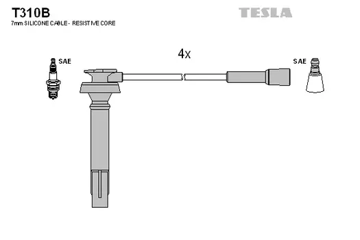 Высоковольтные провода (провода зажигания) TESLA T310B