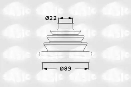 к-кт пыльника ШРУСа наружного!\ Audi A6 97> 1906047 SASIC