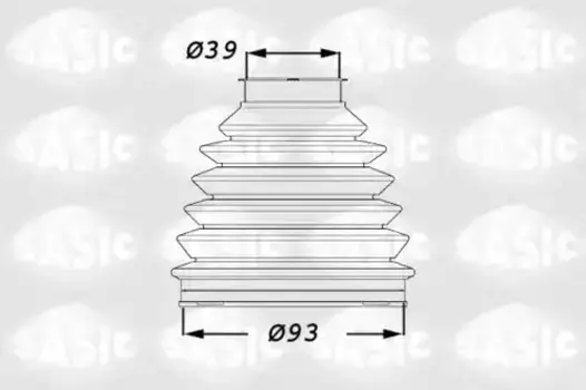 к-кт пыльника ШРУСа наружного!\ Citroen C4 2.0HDi 04> 1900015 SASIC