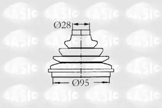 к-кт пыльника ШРУСа наружного!\ Peugeot Expert 1.6/1.9D/TD 96> 2933003 SASIC