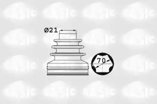 к-кт пыльника ШРУСа внутреннего!\ Audi A4/A8/S4, Seat Alhambra, VW Sharan 1.9TDi 02> 1906025 SASIC