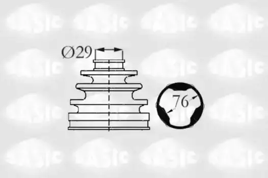 к-кт пыльника ШРУСа внутреннего!\ Citroen Xsara/Berlingo 1.1-2.0HDi 96> 2873883 SASIC