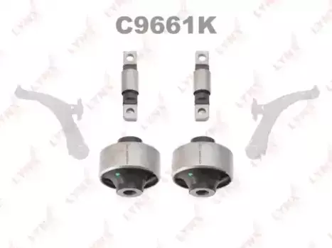 к-кт сайлентблоков! передней подвески на 2 рычага\ Nissan Qashqai/X-Trail 07> C9661K LYNXAUTO