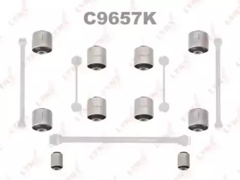 к-кт сайлентблоков! задней подвески\ Toyota Land Cruiser 100/105 98-07 C9657K LYNXAUTO