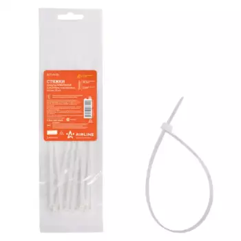 к-кт стяжек пластиковых! 3,6x200 мм, белые, 10 шт\