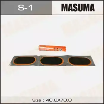 к-кт заплаток для камер! 15 шт. 40х70mm + клей 22ml\ S-1 MASUMA